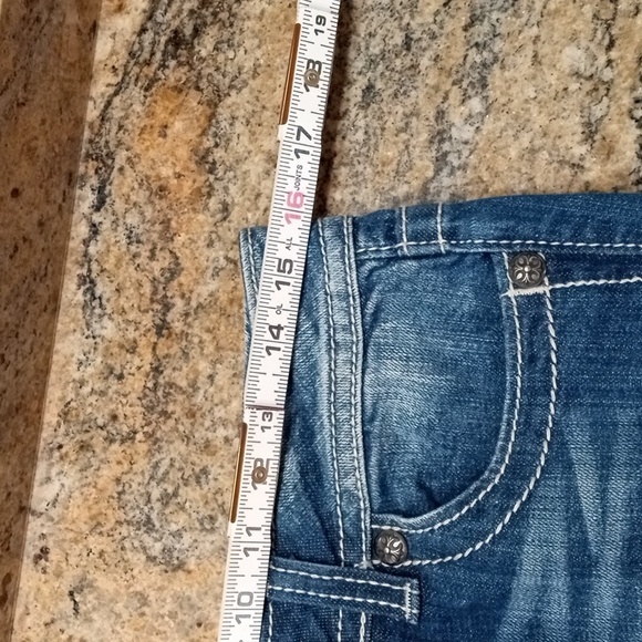 Miss Me Women's Blue Boot Cut Jeans with Raw Hem Size 29 - Picture 16 of 16